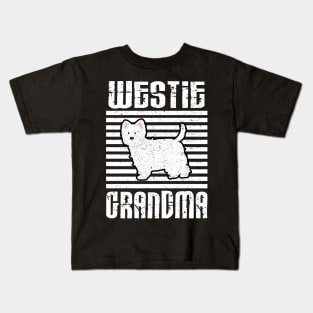 Westie Grandma Proud Dogs Kids T-Shirt